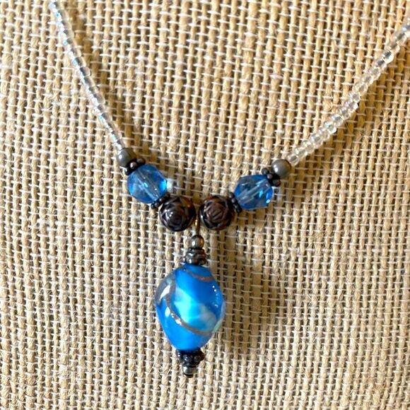 Dainty seed bead choker necklace 90s Y2K style - Picture 3 of 6